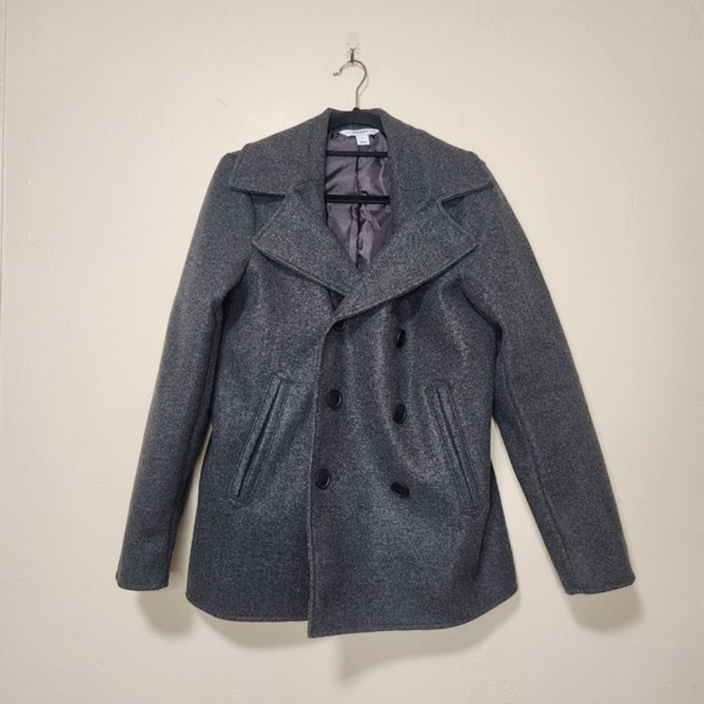 Old Navy Charcoal Gray Double Breasted‎ Pea Coat Men's Size Small NWT